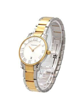 Tiffany & Co Atlas Dome 11 Watch Date Silver Quartz